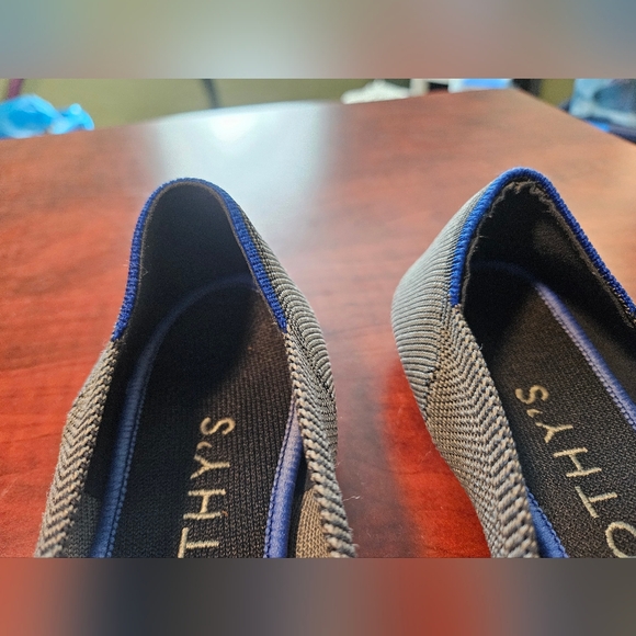 Rothys point toe flats black and white size 8 like new - Picture 4 of 11